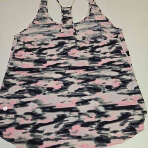 lululemon athletica Pink & Gray Camo Racerback Tank